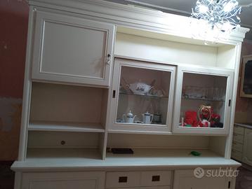 Parete attrezzata legno massello la bottega del ri