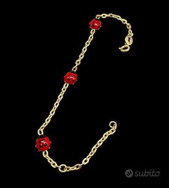 Bracciale bambini coccinelle oro 18 carati nuovo