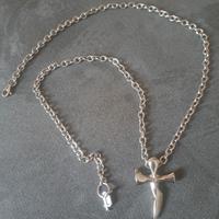 Collana Police in acciaio con crocifisso