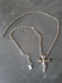 Collana Police in acciaio con crocifisso