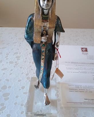 STATUA ETRURIA NEFERTARI  IN ARGENTO E ORO NUOVA