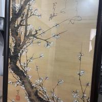 DIPINTO GIAPPONESE SU TELA CON CORNICE 38X95cm