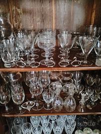 set bicchieri in cristallo 