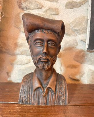 Antico busto ceramica Sarda