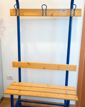 2 Panche da spogliatoio in legno di faggio