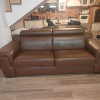 Divano letto 3 posti pelle