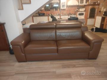 Divano letto 3 posti pelle
