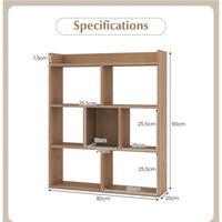 Libreria NUOVA con 7 cubi, color rovere (misure fo