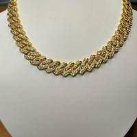 Collana Cuban con Brillanti 