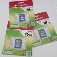 3 SDHC Transcend 16GB + 1 Verbatin 4GB memory card