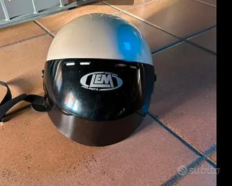 Casco da motociclista LEM panna