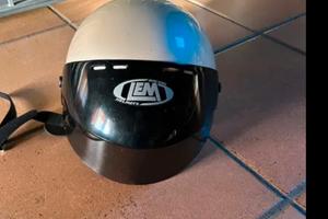 Casco da motociclista LEM panna