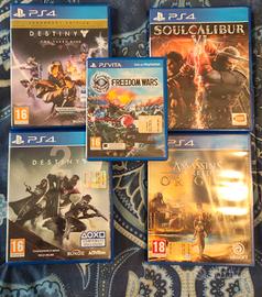 Lotto ps4 4 giochi e 1 psvita