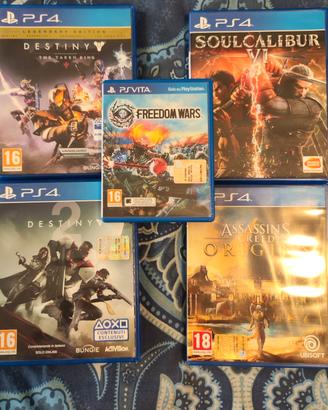 Lotto ps4 4 giochi e 1 psvita
