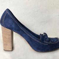 Scarpe The Seller camoscio bluette sfoderate n.37