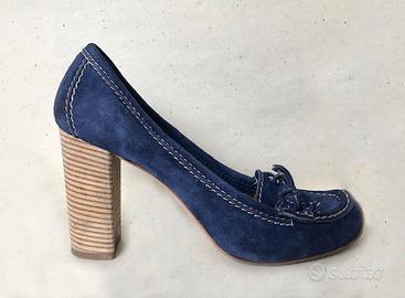 Scarpe The Seller camoscio bluette sfoderate n.37