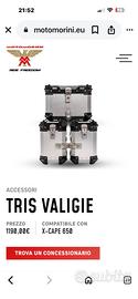 Tris valigie con telai originali morini xcape 650