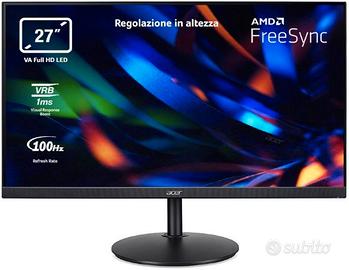 Monitor 27" Acer CBA272H - FULL HD / 100Hz / Regol