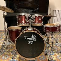 Batteria Tamburo T5  Red +Piatto crash 16’’ e asta