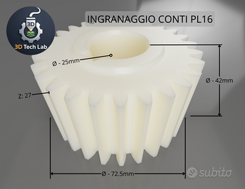 Ingranaggio Planetaria Conti PL16 Nylon Stampato