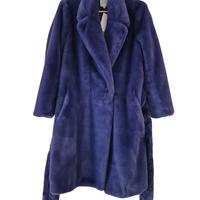 Cappotto Kocca in Ecopelliccia Viola Taglia XS