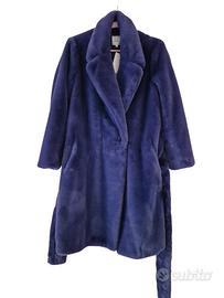 Cappotto Kocca in Ecopelliccia Viola Taglia XS