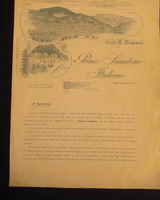 PRIMO  SANATORIO  ITALIANO  (Sondalo 1903)