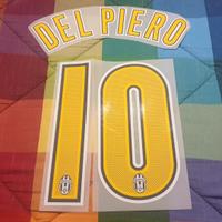 Nameset completo #10 DEL PIERO Juventus 2005/2006