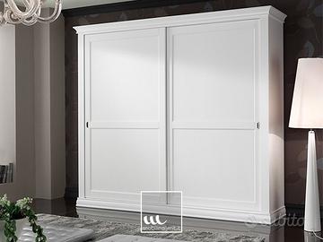 Armadio bianco classico 2 ante scorrevoli