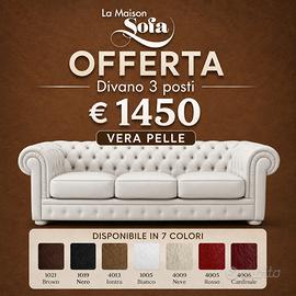 € 1450 Divano chester in pelle La Maison Sofà