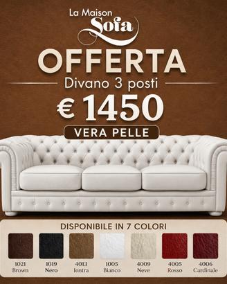 € 1450 Divano chester in pelle La Maison Sofà
