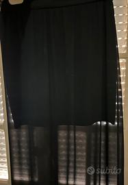 Gonna lunga trasparente con sottogonna nero