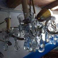 lampadario anni '40 con bracci