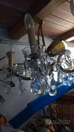 lampadario anni '40 con bracci