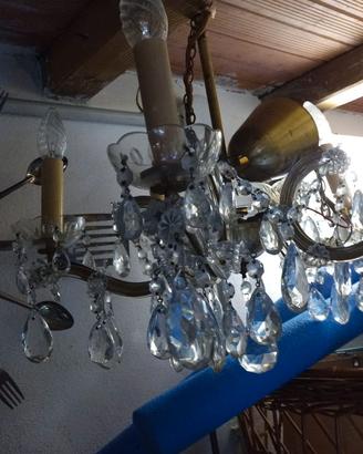 lampadario anni '40 con bracci