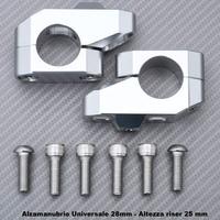 Alzamanubrio Universale 28mm - Altezza riser 25 mm