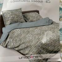 Completo copripiumino singolo in puro cotone