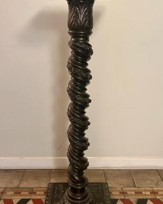 Colonna tornita in legno