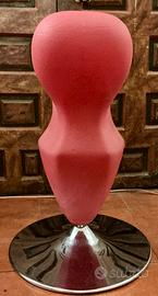 Sgabello girevole base cromata