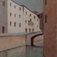 Quadro dipinto Sereno Serena Firenze Lungarno 1970