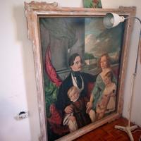 QUADRO ANTICO DEL 1800 OLIO SU TELA