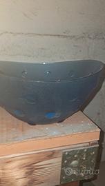 centrotavola o ciotola in vetro blu