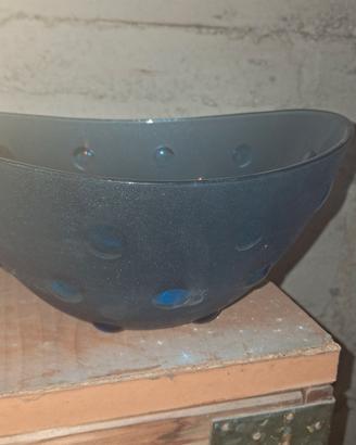 centrotavola o ciotola in vetro blu