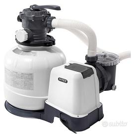 Sistema filtraggio e clorazione piscina intex