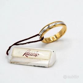 Anello Recarlo oro giallo bianco 18kt CAS.750
