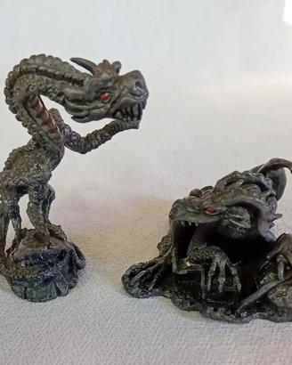 2 Draghi da collezione in metallo pesante 