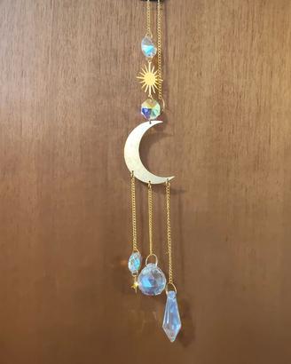 Acchiappasole Cristallo e Grande Luna Boho