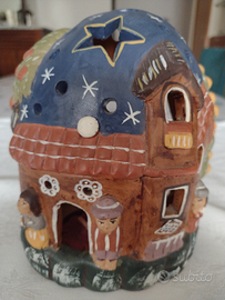 Originale presepe artigianale Perù in terracotta