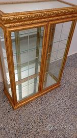 vetrinetta in legno dorato 