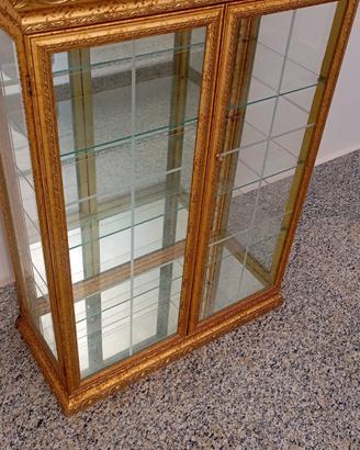 vetrinetta in legno dorato 